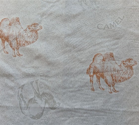 Ткань Тик Мягкий ПР-ИР - Поплекс 100% п-э 220 см (75) диз. 038-2 Camel (34)